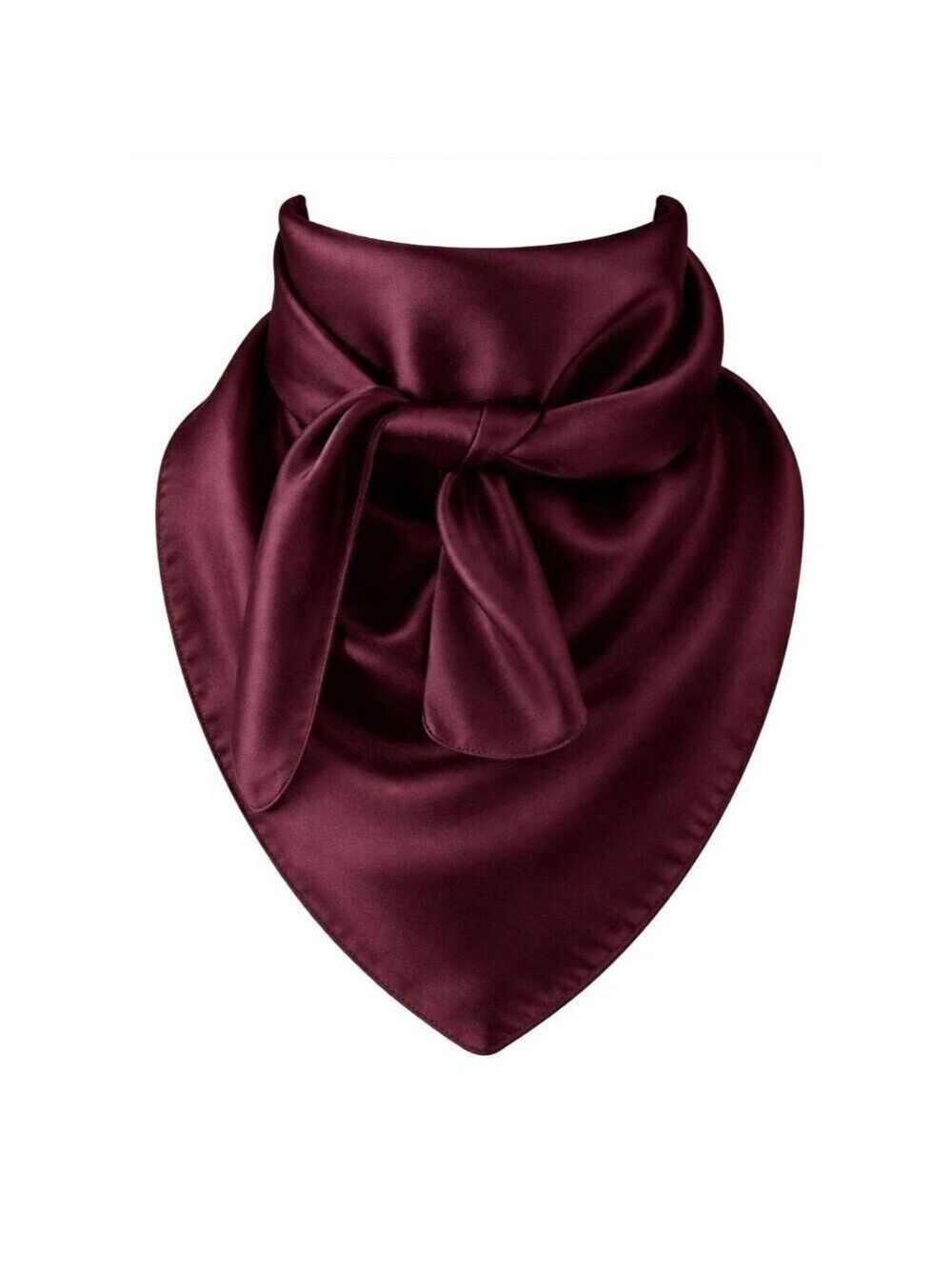 Eggplant Purple Wild Rag Scarf 35x35 Satin Western Cowgirl Cowboy Bandana